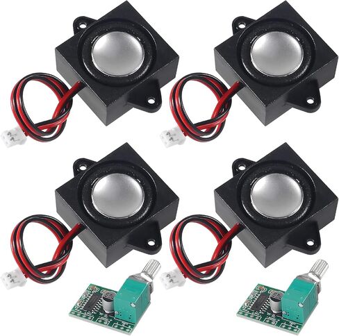 DIANN 4pcs 3W 8 Ohm Audio Stereo Speaker Full Range Mini Portable Advertising Speakers and 2pcs PAM8403 3W Stereo Audio Power Amplifier Board Module in Saudi Arabia