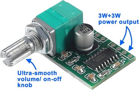 DIANN 4pcs 3W 8 Ohm Audio Stereo Speaker Full Range Mini Portable Advertising Speakers and 2pcs PAM8403 3W Stereo Audio Power Amplifier Board Module in Saudi Arabia