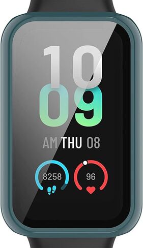 3PCS Watch Screen Protector Case Protective Face Cover with Tempered Glass Film Hard PC Bumper Compatible for Amazfit Band 7(Black+Pink+White) in Kuwait