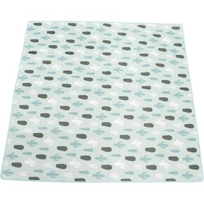 Alomejor Large Padded Play Mat Waterproof Foldable Baby Play Mat Green Cactus Crawling Playmat Thick Floor Mats for Newborn