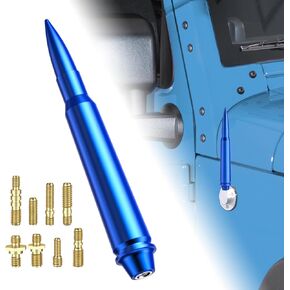 5.7" Red Bullet Antenna,Heavy Gauge Billet Aluminum Compatible with for 2006-2010 Hummer H3 2009-2017 Dodge Ram Truck 1500,Short Replacement Antenna