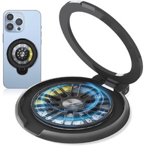 Fidget Spinner Stress-Relief Cell Phone Holder,Rotating Spinner Magnetic Phone Mount,MagSafe Phone Stand,Adjustable Cell Phone Grips, MagSafe Accessories (Blue)
