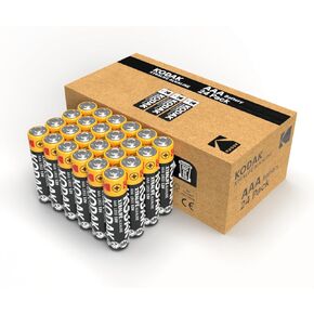KODAK | AAA Batteries | Triple A | Disposable Household | Alkaline 1.5V | 24 Pack