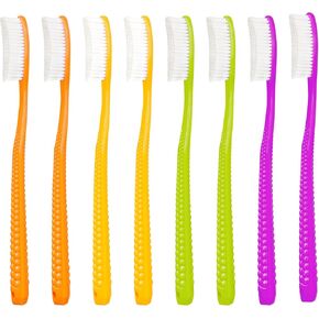 فرشاة أسنان برأس ضخمة من إيزي أونور، فرشاة أسنان متوسطة ناعمة للبالغين، فرشاة أسنان فحمية (شعيرات الفحم، 8 عبوات). in Kuwait