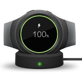 Replacement for Samsung Gear S3 Classic SM-R770 / S3 Frontier SM-R760 Smartwatch Charging Cradle Wireless Charging Dock with Micro USB Cable BLACK