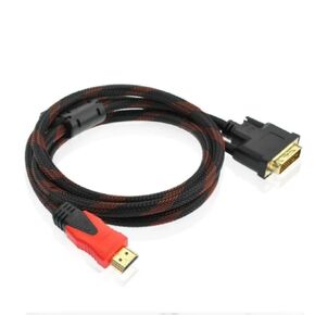 RIIPOO HDMI to DVI Cable Cord Adapter 10FT High-Speed Bi-Directional 1080P Durable Nylon Braid & Ferrite Core, Gold-Plated Connector