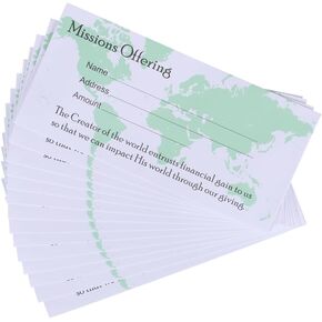 Church Offering Envelopes - Cash Envelopes For Tithes And Offering - Offering Envelope MISSION - Pack of 100 - Swanson Christian Products