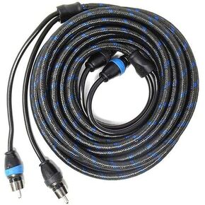 Sky High Car Audio 2 Channel 9 ft RCA Cables Triple Shield Nylon Coated