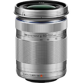 OM SYSTEM Olympus M.Zuiko Digital 40-150mm F4.0-5.6 R Silver for Micro Four Thirds System Camera, 3.75x Zoom Lens, Portable Design