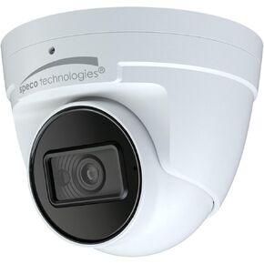كاميرا Speco O4VT2 4MP H.265 IP Turret، متوافقة مع NDAA، عدسة ثابتة 2.8 مم، أبيض