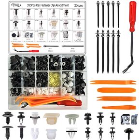 1160Pcs Car Retainer Clips Fasteners Cars Body Kits - 26 Most Popular Sizes Nylon Bumper Fender Rivets Car Door Panel with 10 Cable Ties and Fasteners Remover for Toyota GM Ford Honda Chevy Nissan