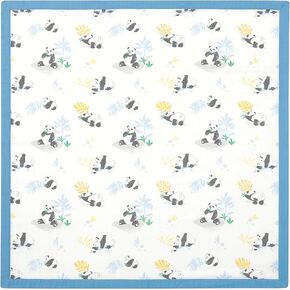 بطانية أطفال للجنسين بنين بنات، بطانية لحاف من القطن والرايون مقاس 47 × 47 بوصة، بطانيات موسلين مطبوعة للأطفال الصغار، بطانية سرير قابلة للتنفس لسرير الأطفال حديثي الولادة، ميني باندا أزرق in Kuwait