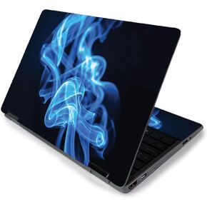 MightySkins Skin for HP Pavilion x360 11" (2019) - Blue Mystic Flames | Protective, Durable, and Unique Vinyl Decal wrap Cover | Easy to Apply, Remove, and Change Styles | Made in The USA