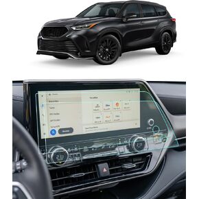 BIXUAN 2 Pack Screen Protector for 2023 2024 Toyota Highlander XLE/XSE/Limited/Platinum/Hybrid Bronze Edition Accessories Navigation 12.3 Inch Touch Nano Film Anti-Fingerprint Scratch-Resistant