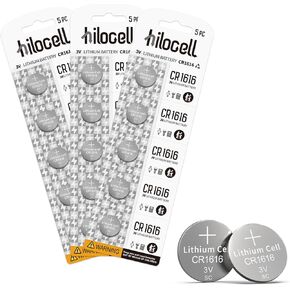 CR1620 3V Lithium Coin Battery, 15 Count Pack, Lithium Button Battery for Medical, Fitness Devices, Watches, Car Key, Electronic, Remote, Smart Devices, CR Lithium 3 Volt Cell