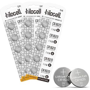 بطارية ليثيوم 3 فولت CR1620، حزمة من 15 قطعة، بطارية زر ليثيوم للأجهزة الطبية وأجهزة اللياقة البدنية والساعات ومفتاح السيارة والإلكترونية وجهاز التحكم عن بعد والأجهزة الذكية، خلية ليثيوم 3 فولت CR in Kuwait