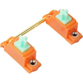EQUALZ C3 x The Key Company Screw-in Stabilizers V3 | Gold Wire | PCB-Mounted Stabs for TKL Custom Keyboard | DIY Mechanical Keyboard Stabilizers (Tangerine/Light Green)