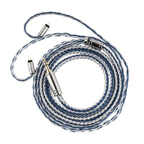 Linsoul Tripowin C-01 IEM Cable, 16 Core Hybrid Copper-Silver Earphone Cable, OFC and Silver-Plated Copper HiFi Replacement Cable for Wired Earbuds (2Pin, 4.4mm)