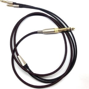 Replacement Audio Upgrade Cable Compatible with Denon AH-D600, AH-D7200, AH-D7100, AH-D9200, AH-D5200, Meze 99 Classics, Focal Elear Headphones Black 1.5m/4.5ft