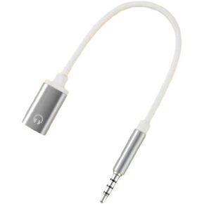 White 3.5mm Male to TypeC Female Audio Cable Cord 3.5mm Analog Cable Type-C Converter Earphone Adapter Compatible with MP3 Players, CD Players, Laptops, Headphone Adapters, Tablets, Smartphone