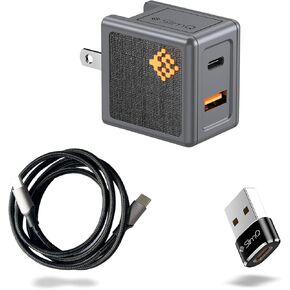 شاحن USB C بقدرة 30 وات PD سريع من النوع C لمحطة شحن الحائط القابلة للطي شاحن سريع لأجهزة MacBook Air/iPhone 13Pro/Max12Mini/iPad Pro/Galaxy S21/Note 20/Pixel (W/ 5A Type-C Cable + A2C) in Kuwait