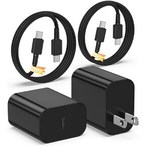 45W Super Fast Charger Type C,2 Pack 45 Watt USB-C PD/PPS Wall Charging Block,3 FT Type C to Type C Cable for Samsung Galaxy S23 Ultra/S23+/S22 Ultra/S22+/S22/S20 Ultra/Note 10 Plus,Galaxy