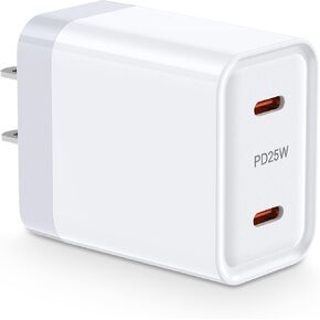 USB C Charger Block 25W Super Fast Charging for iPhone 16 Pro Max,16 Plus,16 Pro,16,15 Pro Max 14 13 12 SE,Google Pixel 9 Pro XL 9 8, Dual Port Type C Android Charger Phone Wall Plug Power Adapter