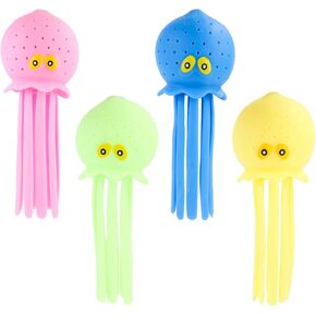 4pcs Octopus Water Balls, Multicolored Octopus Floating Pool Toys Soft Sensory Octopus Bath Splash Toys for Swimming Pool, Beach, Bag Fillers, Party Favors, Summer