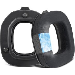 SOULWIT Cooling Gel Replacement Earpads for Astro A50X/A50 Gen4 (Do Not Fit A50 Gen 3) Headset, Ear Pads Cushions with Ice Silk Fabric, Noise Isolation Foam - Black