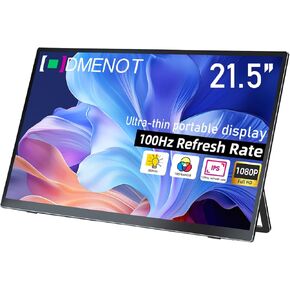 21.5" Large Portable Monitor Full HD (1920 x 1080) 100Hz 120% sRGB Portable Monitor w/ 180° Adjustable Stand&VESA Gaming Travel Screen for Desktop Laptop Mac Compatible for Xbox PS5 Switch (OD215-001)