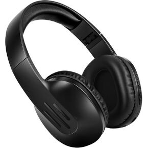 ZIHNIC Bluetooth Headphones Over Ear, 5 EQ Modes Wireless Headphones, Foldable Lightweight Headset with Deep Bass, HiFi Stereo, Microphone for Online Class,Office,PC,Phone(Black)