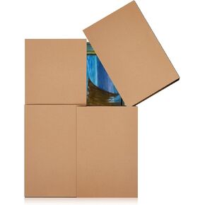 2 Set 8 Pcs Mirror Box 40" x 60" x 4" Mirror Moving Box Corrugated Cardboard Adjustable TV Boxes for Moving Packing Shipping Picture Glass Storage Supplies