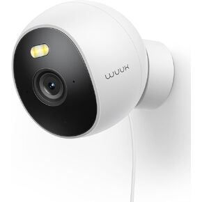 WUUK Security Camera, 4MP Indoor/Outdoor Wired Camera, Face Recognition, Color Night Vision, No Monthly Fee, Magnetic Mount, 2.4 GHz WiFi Only, Compatible with Amazon Alexa and Google Home (2 Pack)