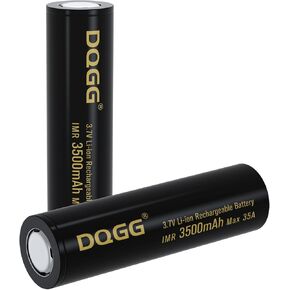 18650 Rechargeable Battery 3500mAh 3.7Volt Flat Top 2 Pack Large Capacity 18650 35A Batteries for Headlamp Led Flashlight