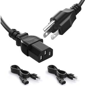 10FT Amplifier Power Cord, 3 Prong Amp Power Cable Compatible with Fender Electric Guitar, ION Speaker Block Job Rocker, ION iPA76C iPA76S IPA100 IPA117C iPA117P IPA125 Power Cable, 3 Pack