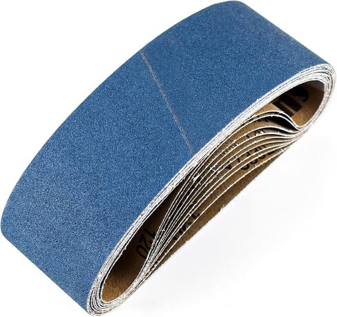 3x21 Inch Belt Sander Sanding Belts, 5 Pcs (1 Each of 40/60/80/120/240 Grits) Zirconia Belt Sander Paper Sanding Belts for Wood, Metal, Cars, and Furniture, 5-Pack in Saudi Arabia