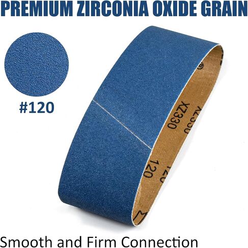 3x21 Inch Belt Sander Sanding Belts, 5 Pcs (1 Each of 40/60/80/120/240 Grits) Zirconia Belt Sander Paper Sanding Belts for Wood, Metal, Cars, and Furniture, 5-Pack in Saudi Arabia