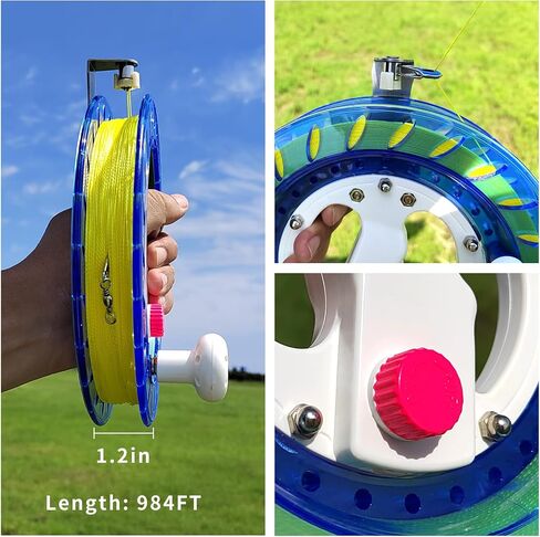Simxkai Kite String Reel, Kite Reel,Kite Line Winder 9 inches Dia, Come with Lock & 1200 Feet Line（Red） in Saudi Arabia