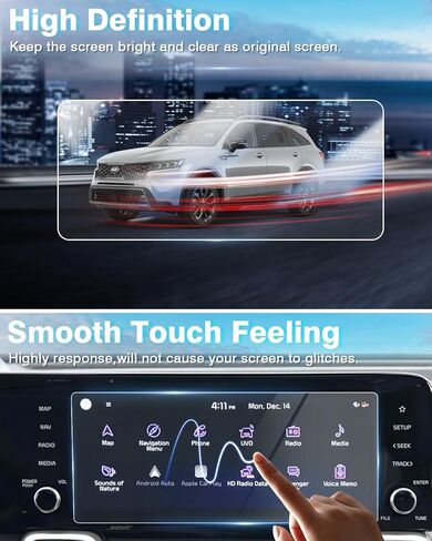 Karltys 2 Pack 12.3-Inch Screen Protector for 2024 Toyota Grand Highlander XLE/Limited/Platinum Accessories, 9H Hardness Touchscreen Tempered Glass, Car Radio Screen Cover Anti Fingerprint in Saudi Arabia