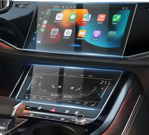 حزمة من قطعتين من واقي الشاشة مقاس 12.3 بوصة من Karltys لعام 2024 لسيارة Toyota Grand Highlander XLE/ملحقات محدودة/بلاتينية، زجاج مقسى بشاشة لمس صلابة 9H، غطاء شاشة راديو السيارة مضاد لبصمات الأصابع in Kuwait