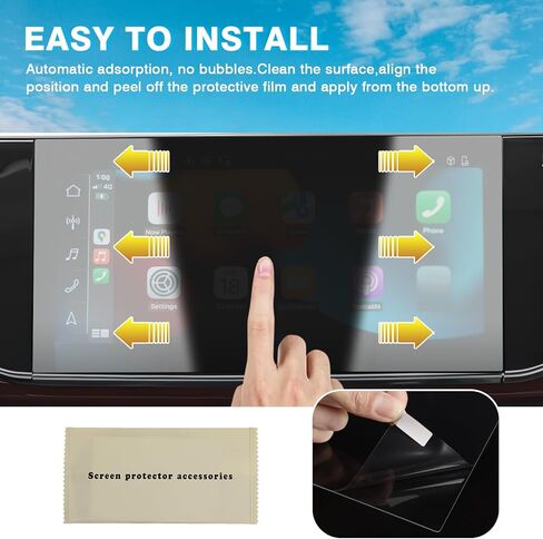 حزمة من قطعتين من واقي الشاشة مقاس 12.3 بوصة من Karltys لعام 2024 لسيارة Toyota Grand Highlander XLE/ملحقات محدودة/بلاتينية، زجاج مقسى بشاشة لمس صلابة 9H، غطاء شاشة راديو السيارة مضاد لبصمات الأصابع in Kuwait