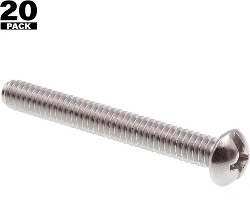 Prime-Line 9005621 Machine Screw, Round Head, Slotted/Phillips Combo, 1/4 in-20 X 2 in, Grade 18-8 Stainless Steel, Pack of 50 in Saudi Arabia