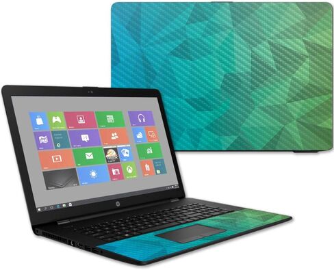 MightySkins Carbon Fiber Skin for HP 17T Laptop 17.3" (2017) - River Stones | Protective, Durable Textured Carbon Fiber Finish | Easy to Apply, Remove, and Change Styles | Made in The USA in Saudi Arabia
