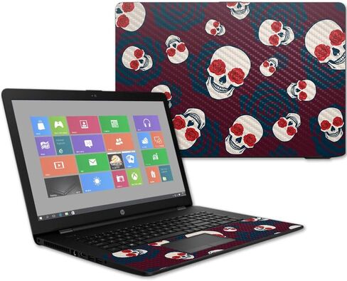 MightySkins Carbon Fiber Skin for HP 17T Laptop 17.3" (2017) - River Stones | Protective, Durable Textured Carbon Fiber Finish | Easy to Apply, Remove, and Change Styles | Made in The USA in Saudi Arabia