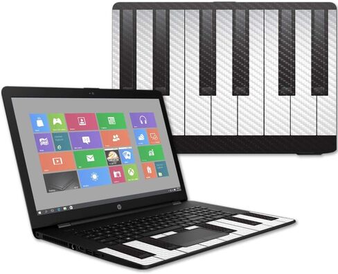 MightySkins Carbon Fiber Skin for HP 17T Laptop 17.3" (2017) - River Stones | Protective, Durable Textured Carbon Fiber Finish | Easy to Apply, Remove, and Change Styles | Made in The USA in Saudi Arabia
