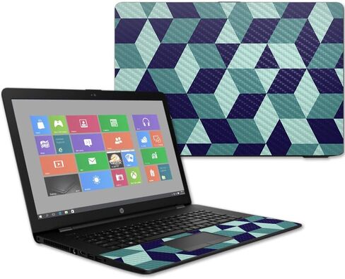 MightySkins Carbon Fiber Skin for HP 17T Laptop 17.3" (2017) - River Stones | Protective, Durable Textured Carbon Fiber Finish | Easy to Apply, Remove, and Change Styles | Made in The USA in Saudi Arabia
