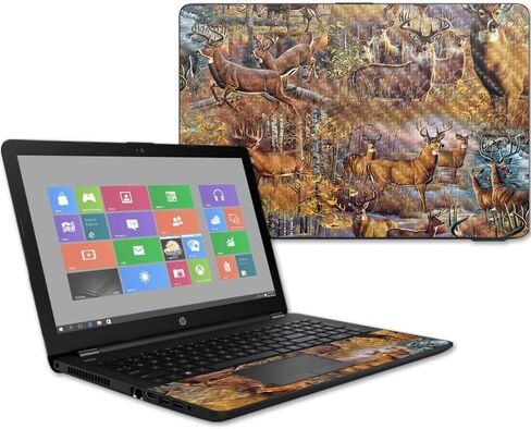 MightySkins Carbon Fiber Skin for HP 15T Laptop 15.6" (2017) - Deer Pattern | Protective, Durable Textured Carbon Fiber Finish | Easy to Apply, Remove, and Change Styles | Made in The USA in Saudi Arabia
