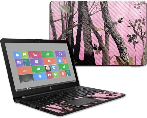 MightySkins Carbon Fiber Skin for HP 15T Laptop 15.6" (2017) - Deer Pattern | Protective, Durable Textured Carbon Fiber Finish | Easy to Apply, Remove, and Change Styles | Made in The USA in Saudi Arabia