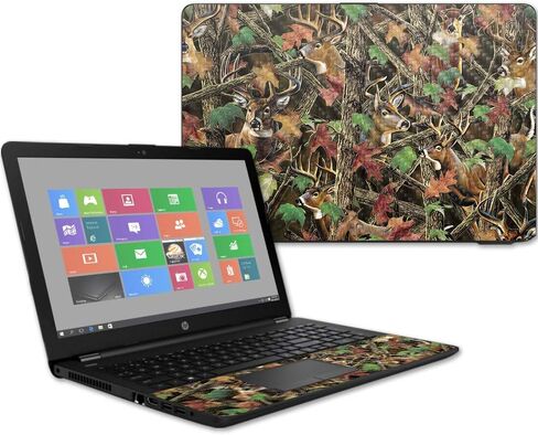 MightySkins Carbon Fiber Skin for HP 15T Laptop 15.6" (2017) - Deer Pattern | Protective, Durable Textured Carbon Fiber Finish | Easy to Apply, Remove, and Change Styles | Made in The USA in Saudi Arabia
