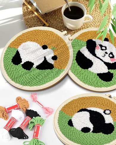 TINDTOP Embroidery Kit for Adult Beginners, 3 Sets Embroidery Stitch Practice kit Include Embroidery Cloth Hoops Threads for Craft Lover Hand Stitch in Saudi Arabia